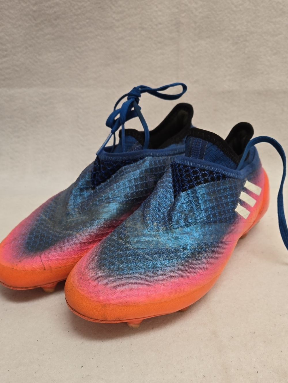 Adidas Blue Pink Orange Gradient Soccer Cleats Sz 6